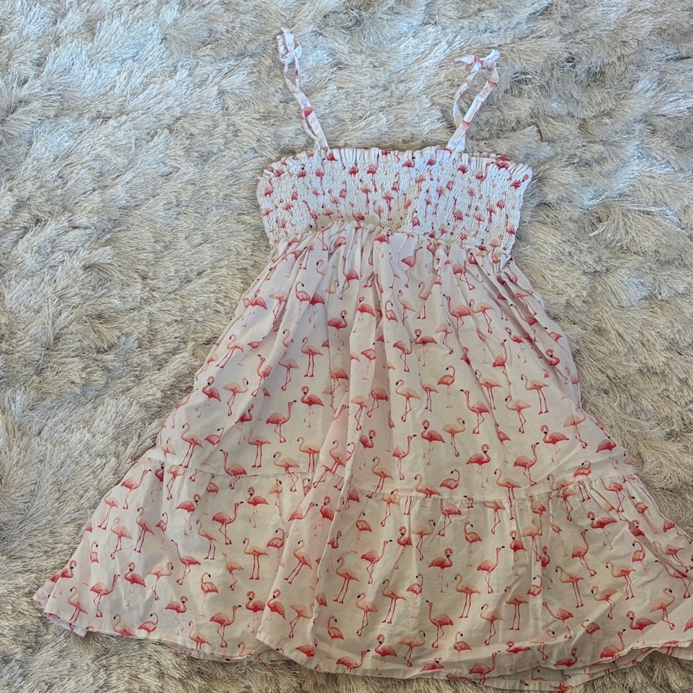 Janie and Jack Flamingo Print Dress